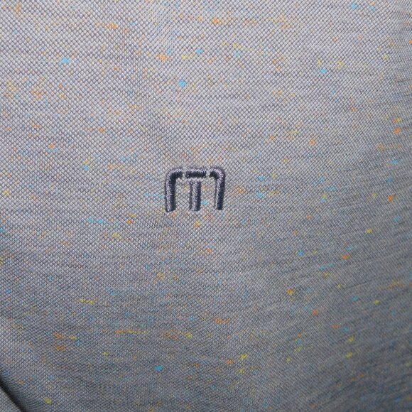 Travis Mathew Mens XL Gray with Color Speckles Short Sleeve Golf Polo Shirt - Picture 4 of 11